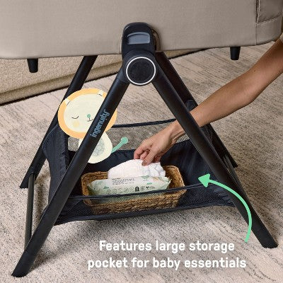 Ingenuity 3DSuite DualDock Carry Cot Stand, Folding Bassinet Stand with Storage - Black (LOCAL PICKUP ONLY)