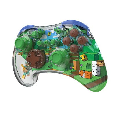 PDP REALMz Wireless Nintendo Switch Controller Forest Biome: USB-C Connection, Clear Design