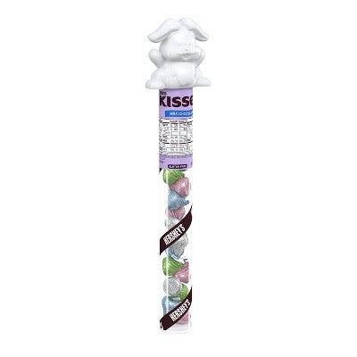 HERSHEY'S Kisses Milk Chocolate Cane with Bunny Topper Easter Candy - 2.24oz