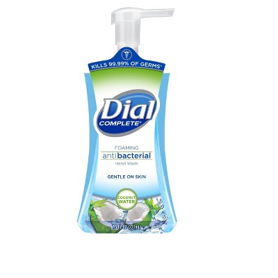Dial Complete Coconut Water Foaming Antibacterial Hand Wash - Clear Blue (7.5 fl oz )