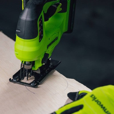 Greenworks POWERALL 24V Cordless Brushless 1'' Jigsaw with 1.5Ah Battery and Charger