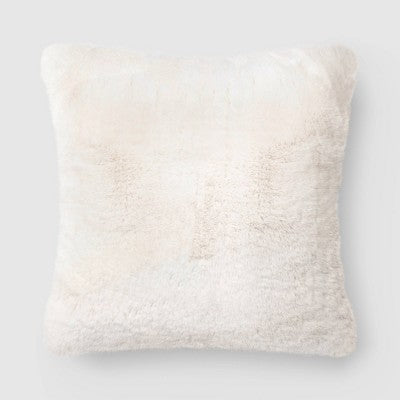 Oversized Square Soft Density Faux Shearling Throw Pillow Ivory - Threshold (LOCAL PICKUP ONLY)