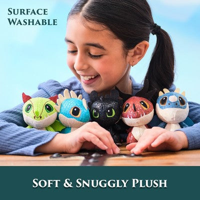 DreamWorks Dragons How to Train Your Dragon, Mini Surprise Dragons Plush Toys, 3" Mystery Dragon Plushies (Unbox 1 of 5 Styles)
