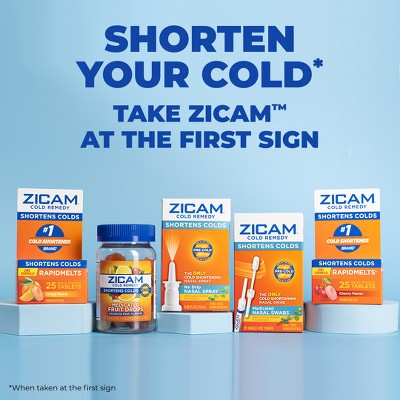 Zicam Cold Remedy Cold Shortening Medicated Zinc-Free Nasal Swabs - 20ct