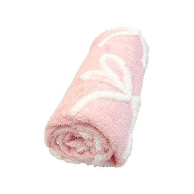 Plush Throw Blanket Pink Bow - Bullseye's Playground