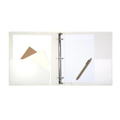 Yoobi Evolve 1" Ring Binder Light Blue Graphic Floral