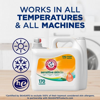 Arm & Hammer Sensitive Skin Plus Liquid Laundry Detergent - 170 fl oz