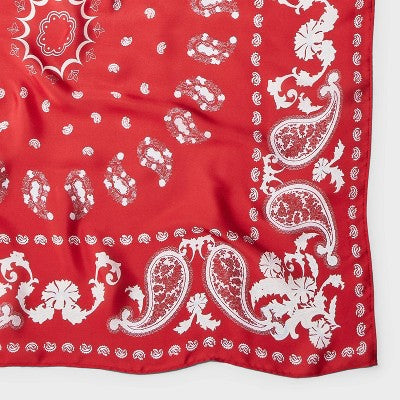 Paisley Square Bandana Scarf - A New Day Red