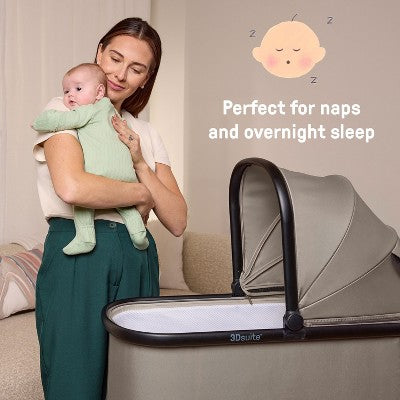 Ingenuity 3DSuite DualDock Carry Cot, Portable Baby Bassinet for Stand or Stroller - Beige (LOCAL PICKUP ONLY)