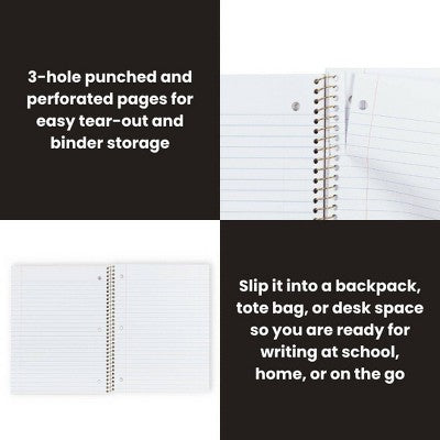 LoveShackFancy x Target - Yoobi Happy Thoughts Wide Ruled 1 Subject Notebook Hibiscus