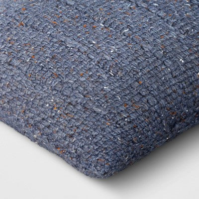 Square Marled Knit Pillow Gray Blue - Threshold
