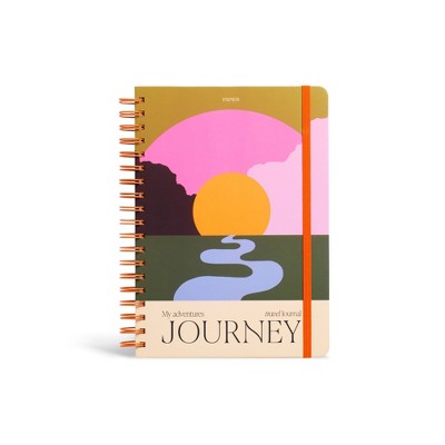 Papier 150pg Guided Notebook 9.84"x7.48" Travel Journal The Sunset