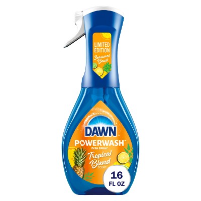 Dawn Platinum Tropical Blend Scented Powerwash Dish Soap Spray - 16 fl oz: Liquid, Multi-Surface, Removes Grease