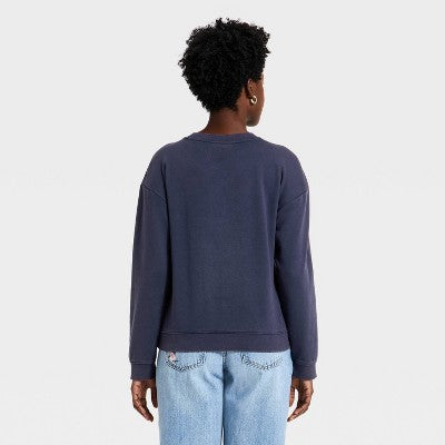 Women's Western Sweatshirt - Universal Thread Navy Blue XL