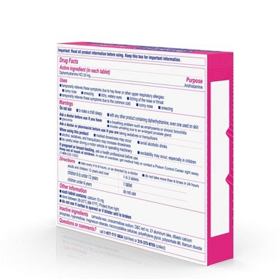 Benadryl Ultratabs Allergy Relief Tablets - Diphenhydramine HCl - 24ct