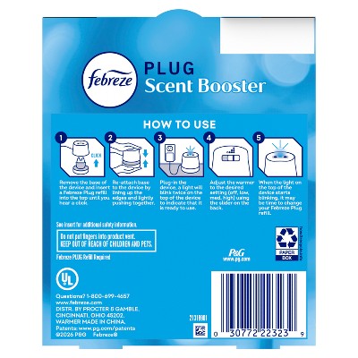 Febreze Black Plug Scent Booster Oil Diffuser Air Freshener Holder Unscented