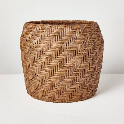 Small Round Woven Patterned Outdoor Plant Basket 13.8" - Hearth & Hand with Magnolia
