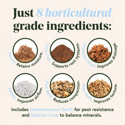 WE THE WILD Soil That Hydrates Premium Organic Moisture-Control Potting Mix For Houseplants 6qt