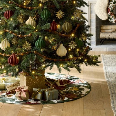 Poinsettia Tree Skirt - Threshold designed with Studio McGee
