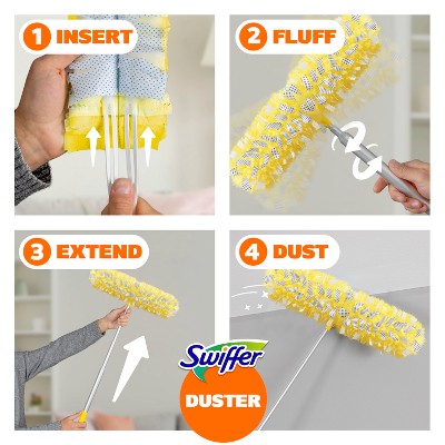 Swiffer Heavy Duty Megasize Duster Kit Lemon Scent - 9pc: Multipurpose, Multi-Surface (LOCAL PICKUP ONLY)