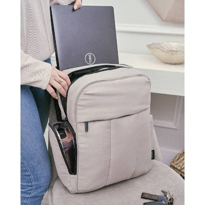 Baby Brezza Quilted Puffer Backpack Diaper Bag - Taupe