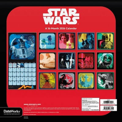 DateWorks 12"x12" 2026 Star Wars Wall Calendar