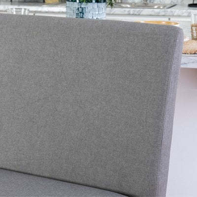 Powell Barnes Upholstered Counter Bench Black/Gray (LOCAL PICKUP ONLY)