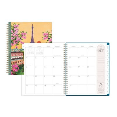 Rhi James for Blue Sky Weekly/Monthly Planner 15 Month Wirebound 7"x9" Clear Multi Cover - Paris