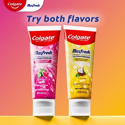 Colgate Max Fresh Anticavity Fluoride Toothpaste - Pineapple Coconut Crush with Mint - 4.5oz