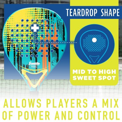 Franklin Sports 18'' Endeavor Padel Racket Modified Tear Padel Paddle