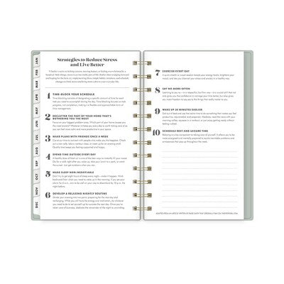 The Everygirl Planner 2025 Weekly/Monthly Planner 6.3"x4.33" Wirebound Solid Soft Sage: Adult Stationery, Calendar, Tabs