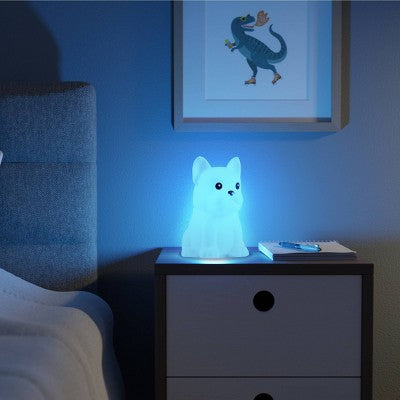 Globe Electric Rechargeable Squish Bulldog Night Light Tap to Change Color: Kids' Night Light, USB Powered, LED, All Ages