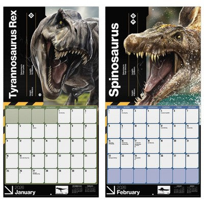 DateWorks 12"x12" 2026 Jurassic Wall Calendar