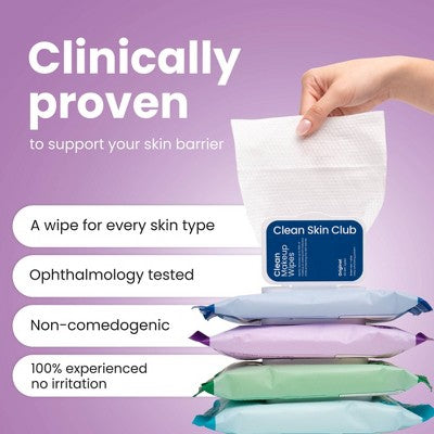 Clean Skin Club Makeup Facial Cleansing Wipes Healthy Aging - 25ct