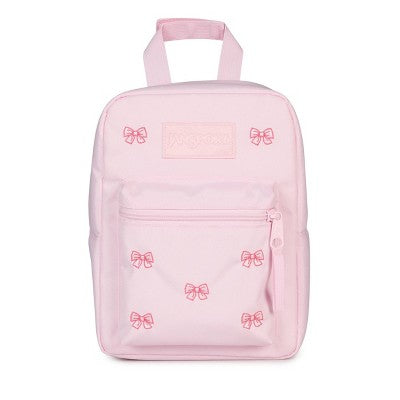 JanSport Big Break FX Insulated Dual Compartment Lunch Bag - Embroidered Bow Light Pink