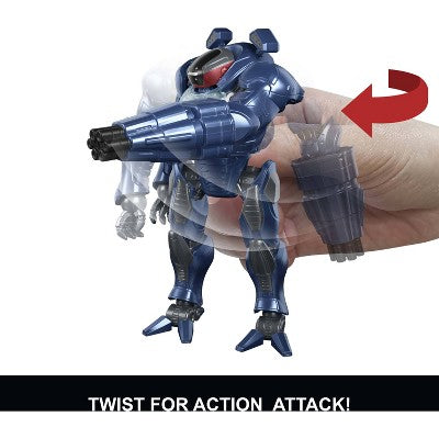 Masters of the Universe Combat Ready Roboto Figure Toy, 5.5" Twist & Release Quick Draw