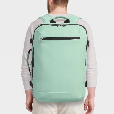 35L Travel Backpack - Open Story? Sage Green: Softside Water Repellent Twill