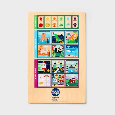 Wooden Block Puzzles - Gigglescape: 16 Pieces, Problem Solving, Ages 3+