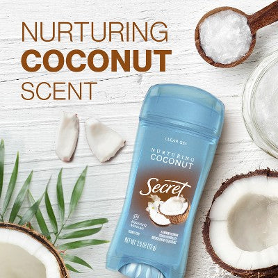 Secret Fresh Clear Gel Antiperspirant Deodorant - Coconut Scent - 2pk/2.6oz