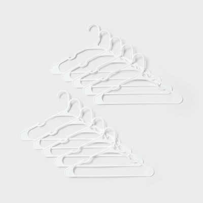50pk Plastic Hanger White - Brightroom