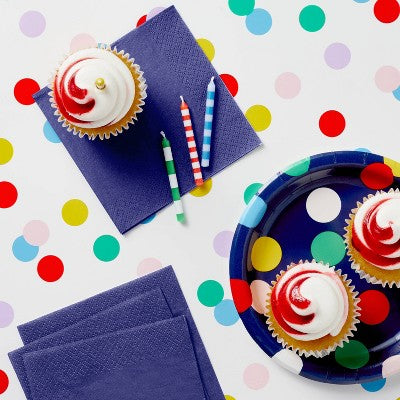 30ct Beverage Napkins Navy - Spritz