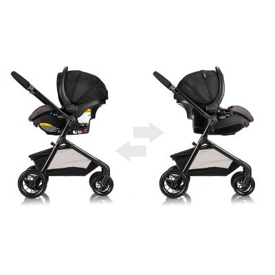 Evenflo Pivot Modular Travel System with LiteMax Infant Car Seat with Anti-Rebound Bar - Casual Gray (LOCAL PICKUP ONLY)