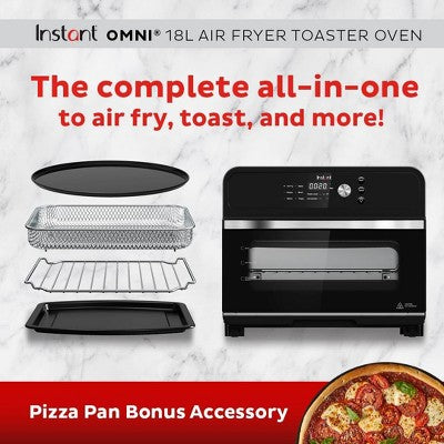 Instant Pot Omni 6-Slice Air Fryer Toaster Oven, Exclusive Bonus Pizza Pan Accessory: 1800W, Dishwasher-Safe, Includes Pizza Pan & More (LOCAL PICKUP ONLY)