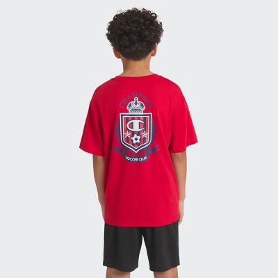 Champion Boys' Oversized Graphic T-Shirt - Red M