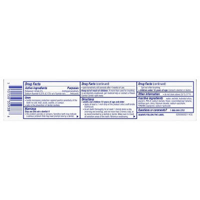 Sensodyne Pronamel Fluoride Clinical Enamel Strengthening & Whitening Action Toothpaste - 3.4oz