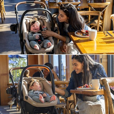 Evenflo Shyft Intuiti+ Travel System Featuring Revolve180 LiteMax NXT with Sensory Soothe - Travertine (LOCAL PICKUP ONLY)