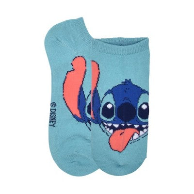 Girls' Disney Stitch No Show Socks - Pink S/M