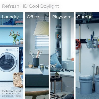 GE 3pk 60W Refresh T8 LED Light Bulbs Daylight
