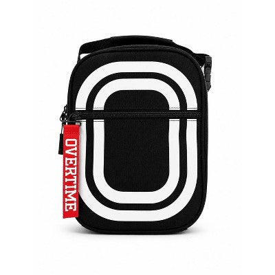 Overtime Big O Dual Compartment Lunch Box - Black and White