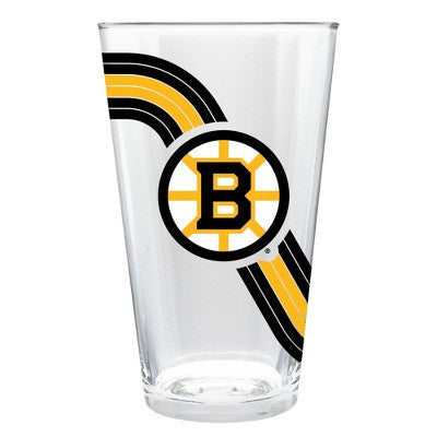 NHL Boston Bruins Retro Wave Pint Glass - 16oz